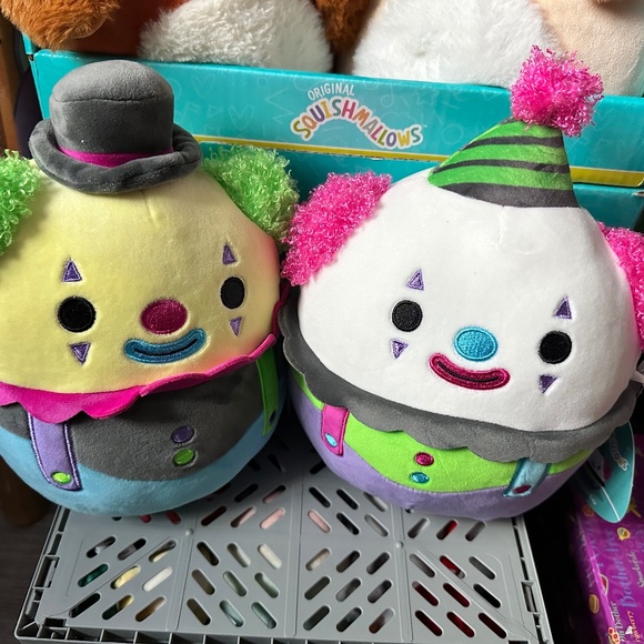 Squishmallows Other - Squishmallows blacklight Umberto & Resul the clown clowns HTF Claire’s exclusive